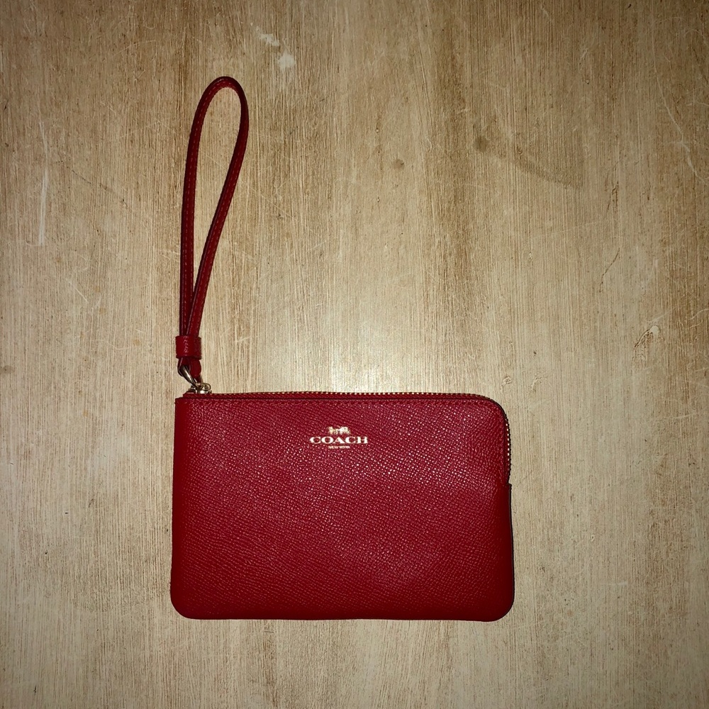 Coach Wristlet Red